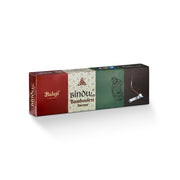 A box of Bambooless Incense with individual incense sticks visible and labeled with 'Bindu' branding.