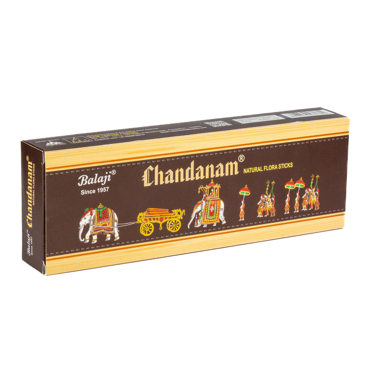Box of Balaji Chandanam incense sticks on a white background