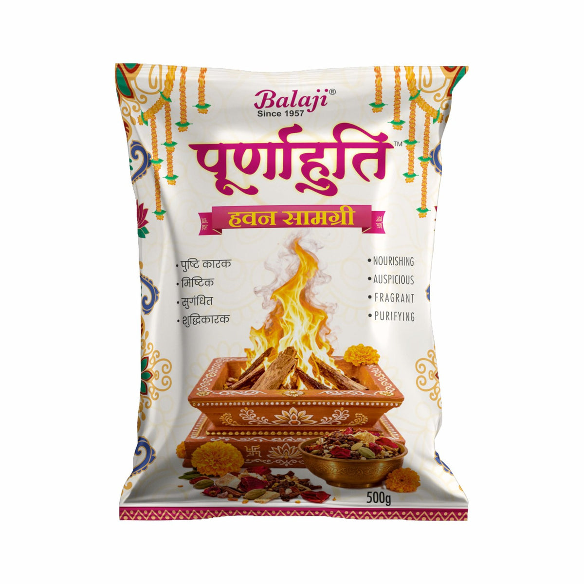 Balaji Purnahuti Havan Samagri 500g | Traditional Havan Ingredients