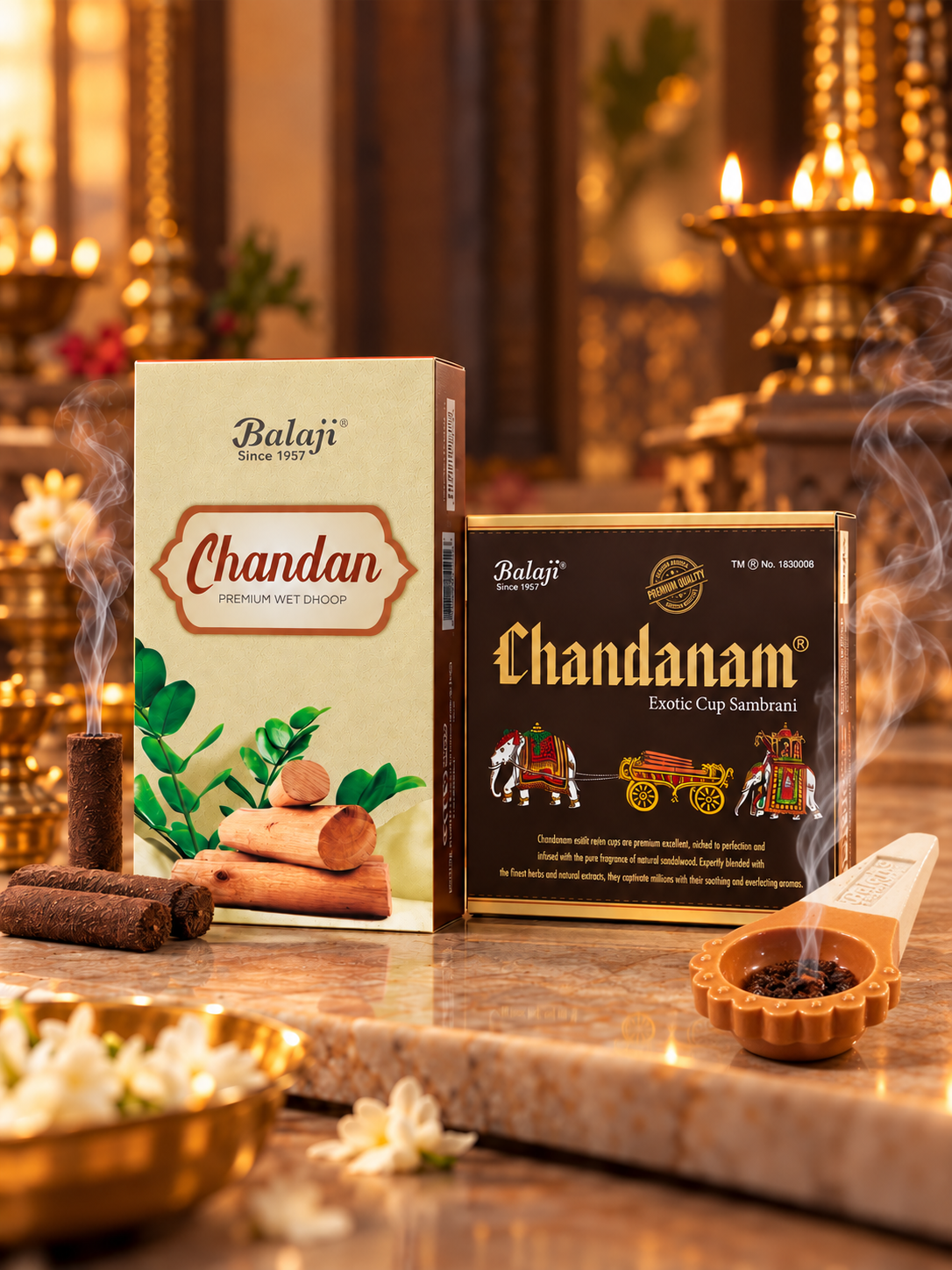 Chandanam Sambrani & Chandan Wet Dhoop Combo