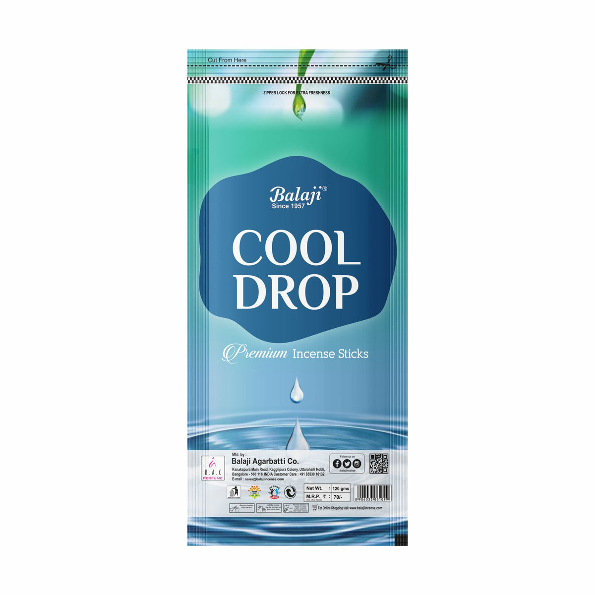 Cool Drop Zipper - 120gms
