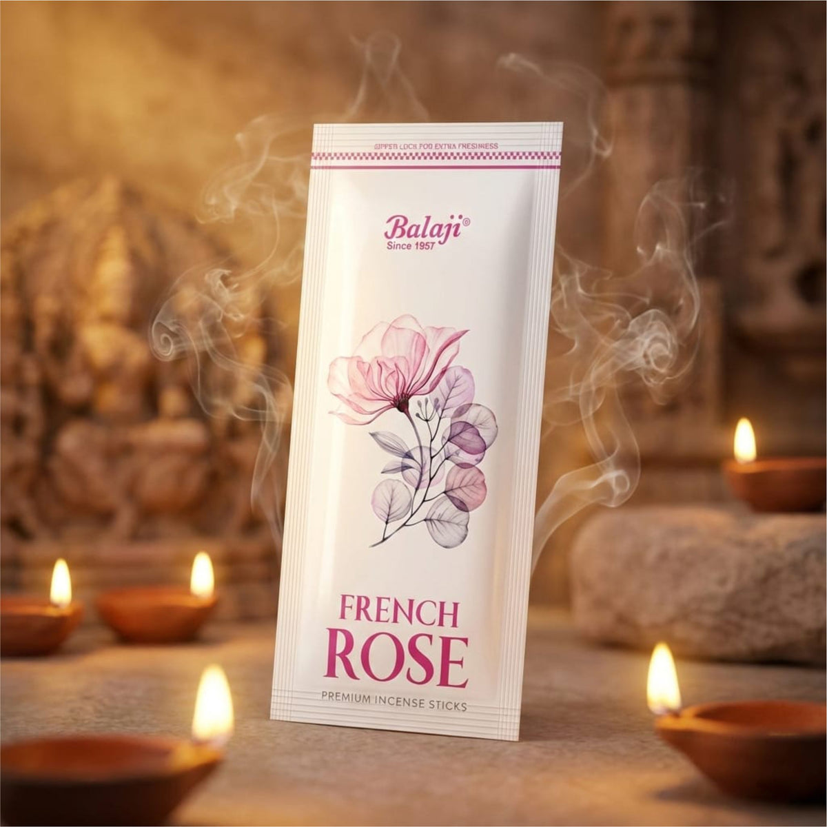 French Rose Zipper - 100gms