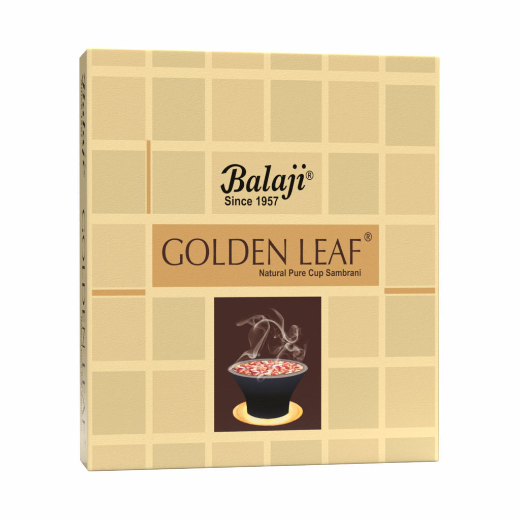 Golden Leaf Sambrani Cups (12N)