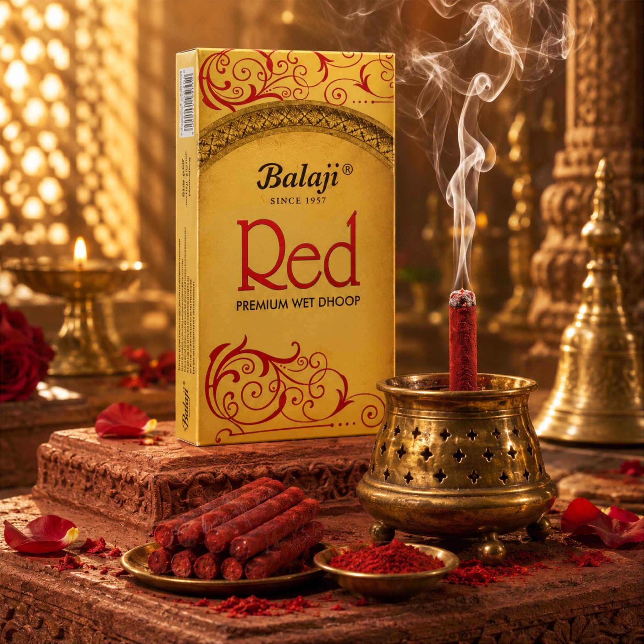 Red - Wet Dhoop Sticks