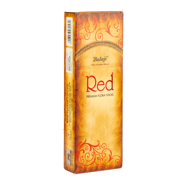 Balaji Red Premium Flora Sticks packaging on a white background