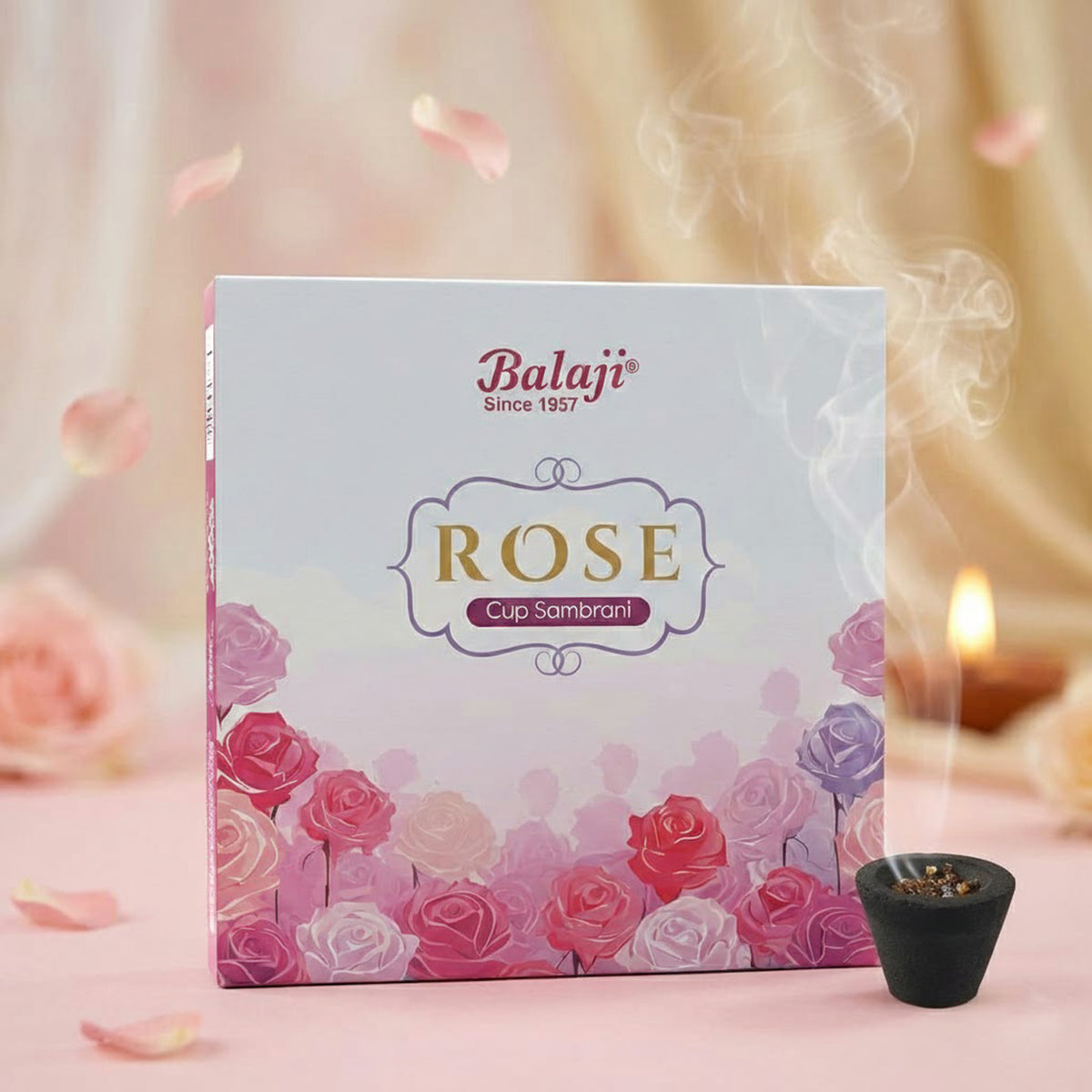 Rose Sambrani Cups (12N)