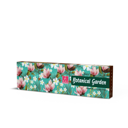 Balaji Incense Botanical Garden fragrance sticks with floral and green aroma.