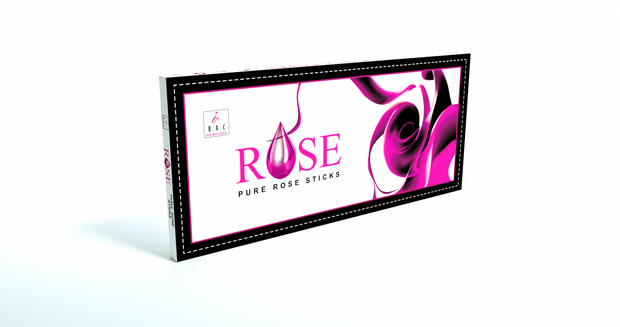 Rose 25 incense sticks with soothing floral fragrance for calm and uplifting ambiance
