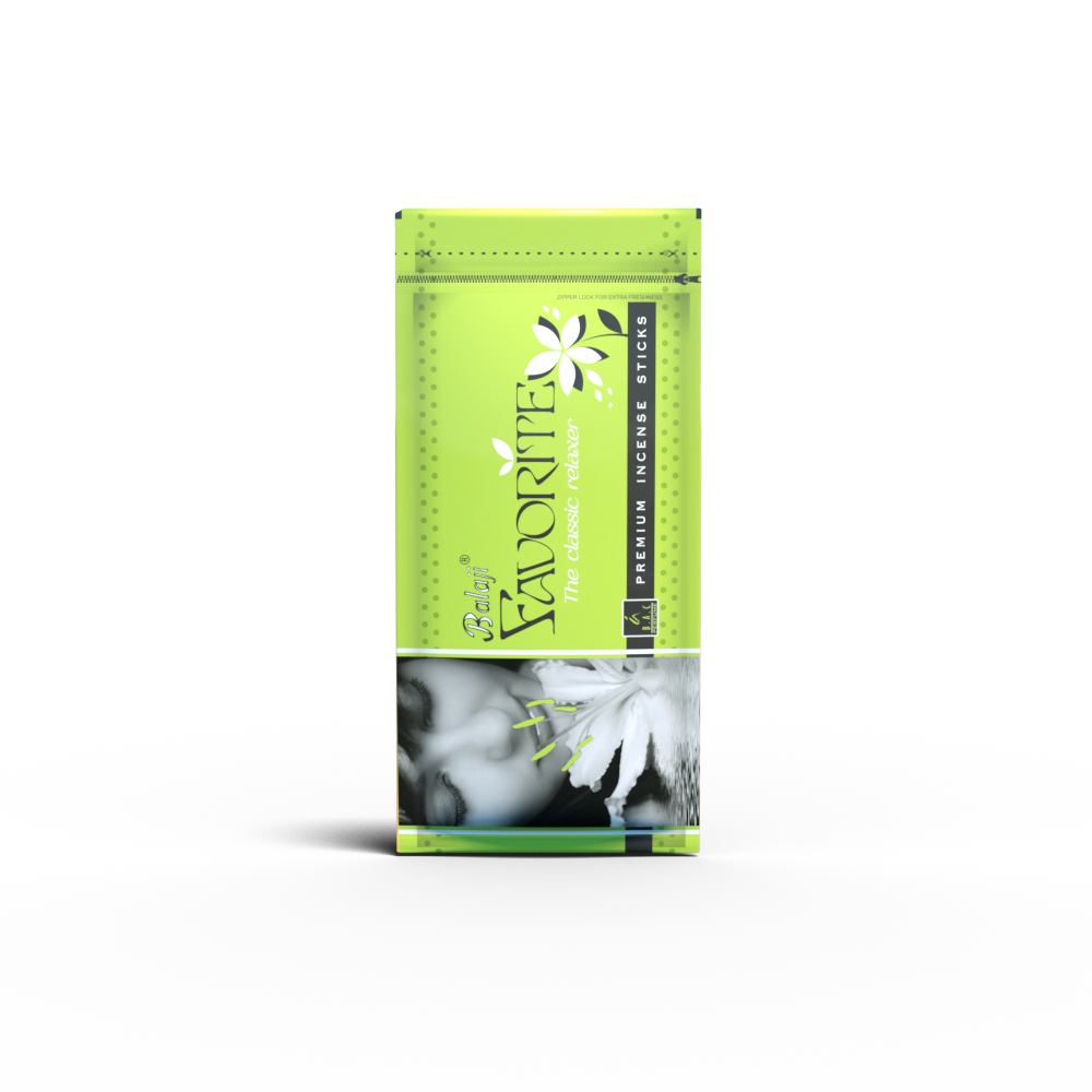 Favorite Zipper incense pouch with floral and earthy aroma by Balaji Incense.